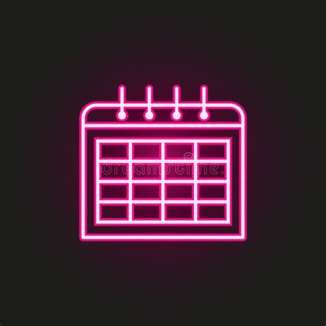 Neon Calendar Icon